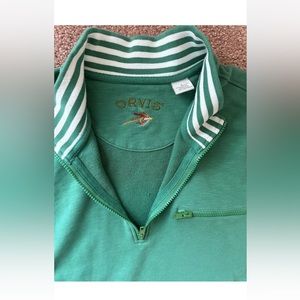 Orvis Men’s Green 1/4 Zip Pullover Sweatshirt